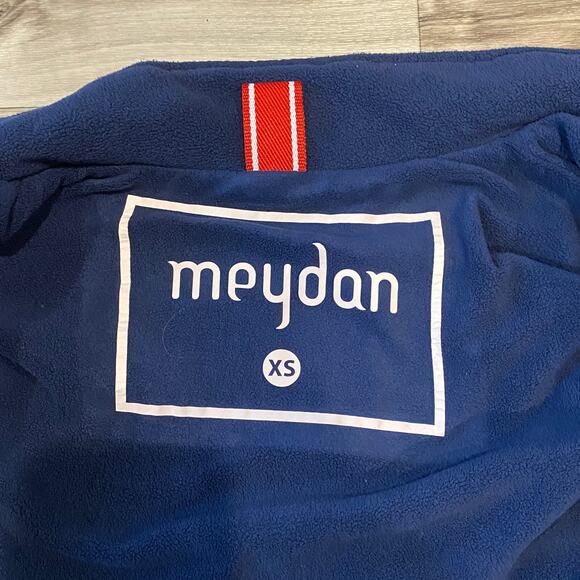 MEYDAN XS UAE Flag Dark Blue Bomber Style Fleece Lined Zip Front Jacket - Picture 7 of 14